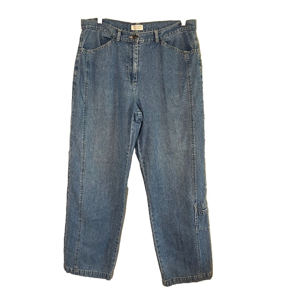 Vintage Denim Cargo Jeans 14 Western Neutral Minimalist Lagen Classic Preppy 80s